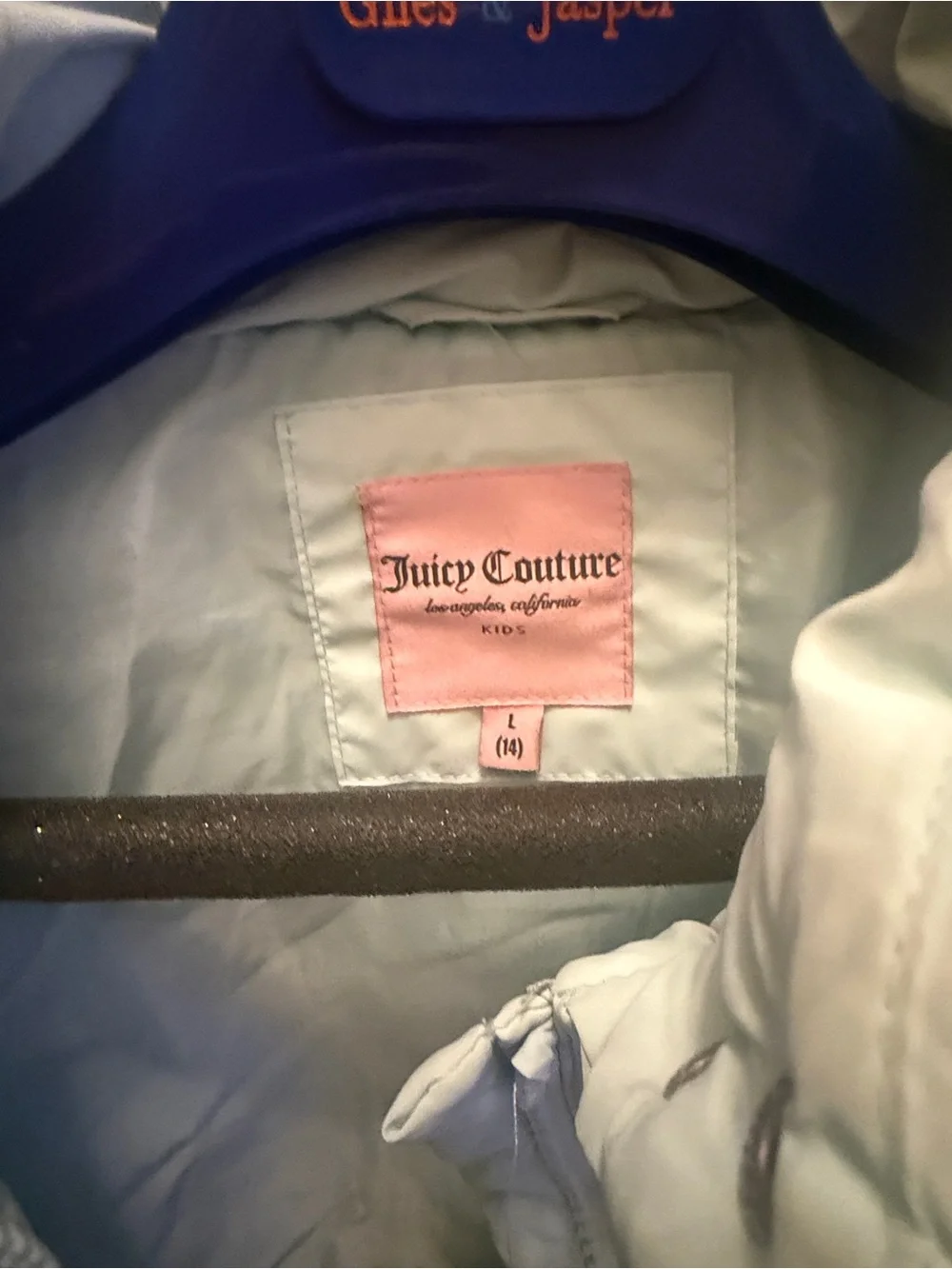 Juicy Couture Quilted Puffer Jacket - Pale Blue